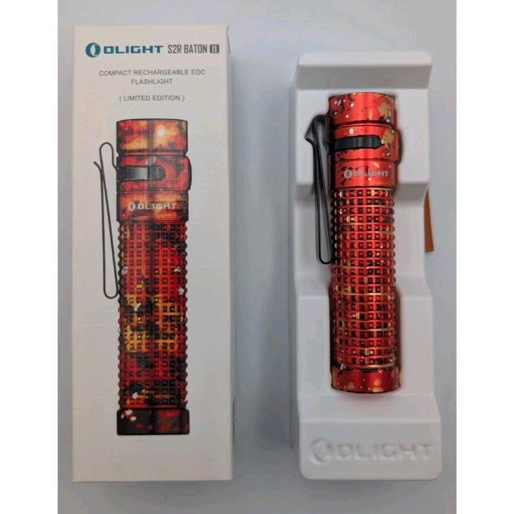 Olight S2R Baton II Lava Camouflage 1150 Lumens LED Flashlight, Limited Edition